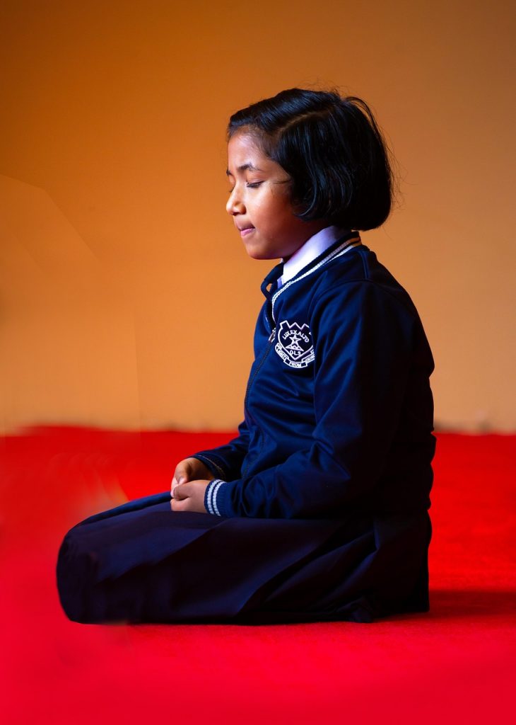 meditate, girl, meditation, mindfulness, kid, calm, relax